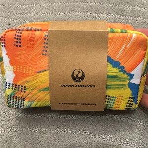 NEW Colorful Japan Airlines Travel Pouch collab with Heralbony never opened